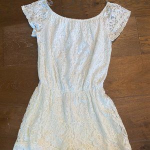 JACK by BBDakota Lace Off the shoulder Romper